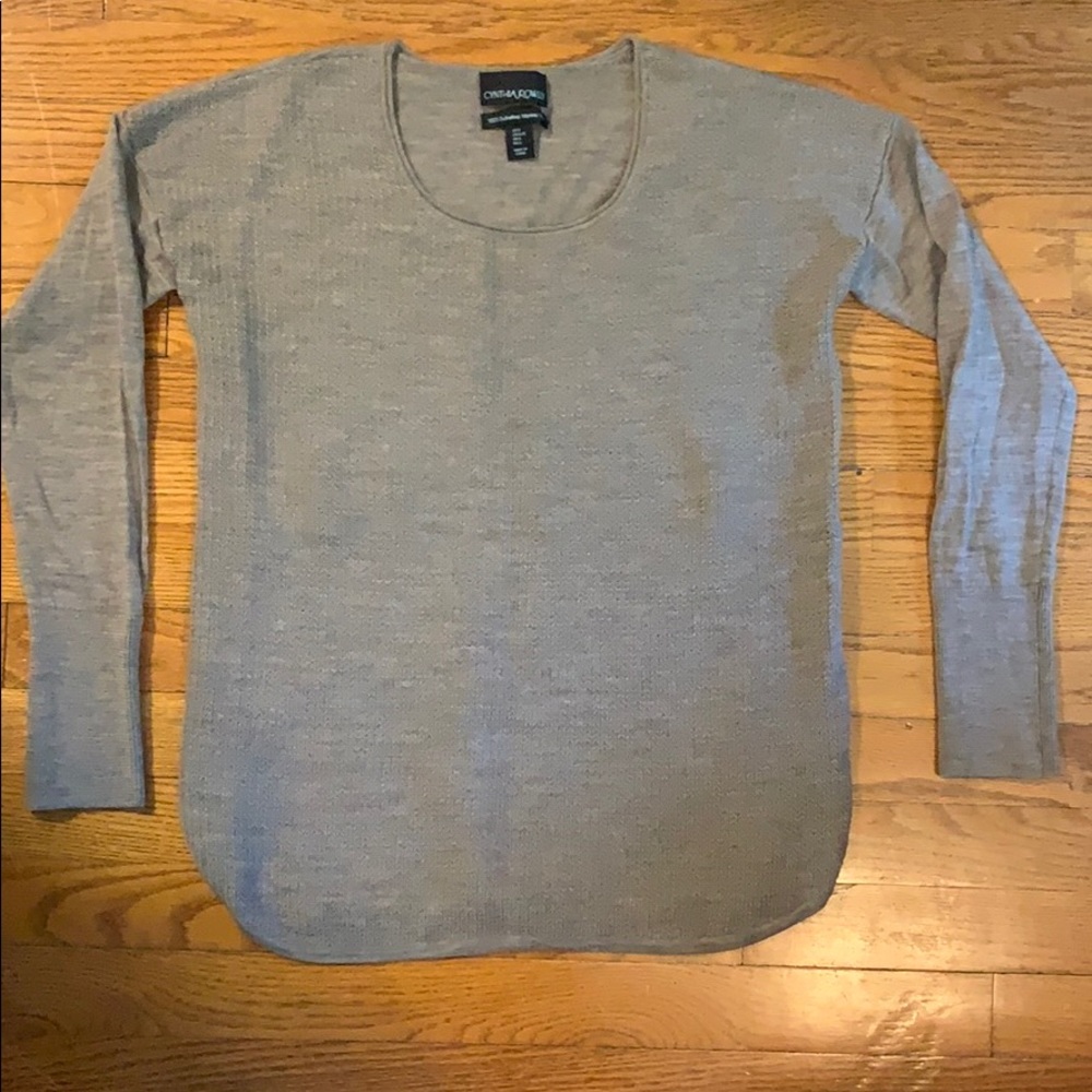 Textured Front Wool Sweater